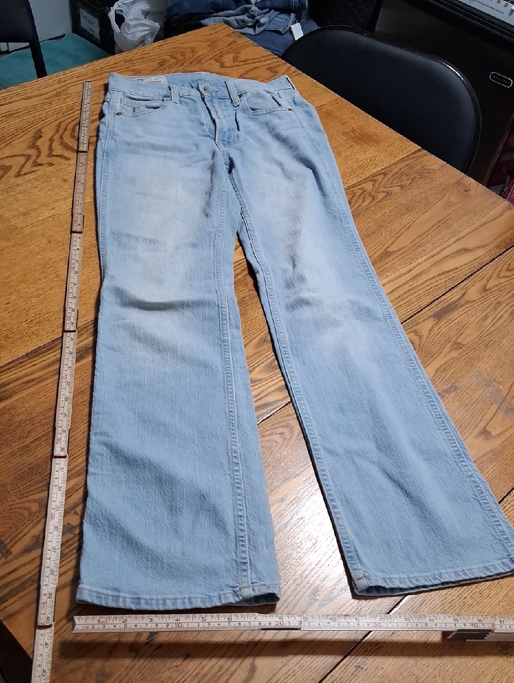 GAP JEANS Womens 25 / 0  BLUE Preowned Denim FLARE Pants BOOTCUT High Rise Used